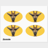 Giraffe Incognito Ovaler Aufkleber (Blatt)