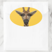 Giraffe Incognito Ovaler Aufkleber (Tasche)