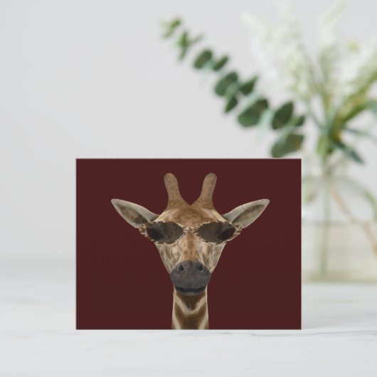 Giraffe Incognito Postkarte (Stehend Vorderseite)