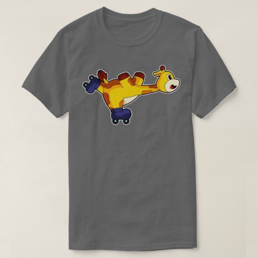 Giraffe Inline Skaten Roller Skate T-Shirt (Design vorne)