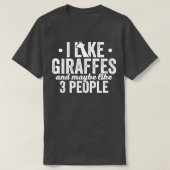 Giraffe Introvert Funny Cute Giraffe T-Shirt (Design vorne)