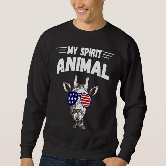 Giraffe Is My Spirit Animal Giraffe  Dress Giraffe Sweatshirt (Vorderseite)