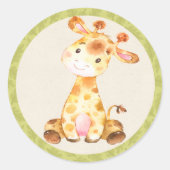 Giraffe Jungle Animals Baby Shower Gevor Sticker (Vorderseite)