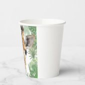 Giraffe Jungle Background Pappbecher (Links)