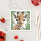 Giraffe Jungle Background Serviette (Beispiel)