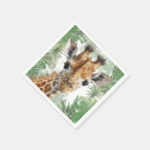 Giraffe Jungle Background Serviette (Ecke)