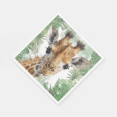 Giraffe Jungle Background Serviette (Ecke)