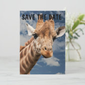 GIRAFFE JUNGLE EINLADUNGEN PERSONALISIEREN (Stehend Vorderseite)