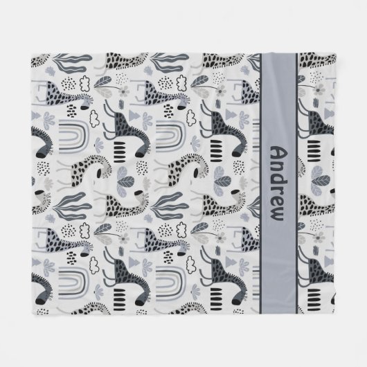 Giraffe Jungle Fleece Blanket (Vorderseite (Horizontal))