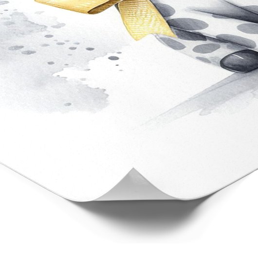 Giraffe Jungle Kinderzimmer Wall Art Poster (Ecke)