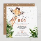 Giraffe Jungle Safari Es ist ein Baby Sprinkle Einladung (Vorne/Hinten)