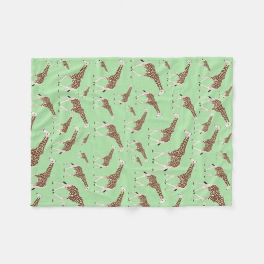 Giraffe Jungle Safari Tier Fleecedecke (Vorderseite (Horizontal))