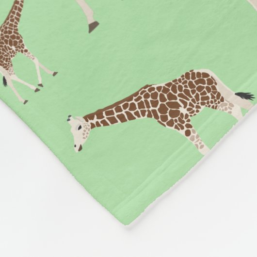 Giraffe Jungle Safari Tier Fleecedecke (Ecke)