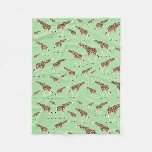 Giraffe Jungle Safari Tier Fleecedecke (Vorderseite)