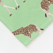 Giraffe Jungle Safari Tier Fleecedecke (Ecke)