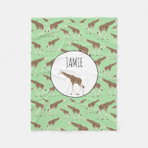 Giraffe Jungle Safari Tier Fleecedecke