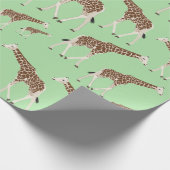 Giraffe Jungle Safari Tier Geschenkpapier (Ecke)