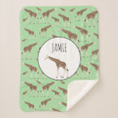 Giraffe Jungle Safari Tier Sherpadecke (Vorderseite)