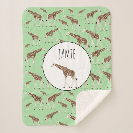 Giraffe Jungle Safari Tier Sherpadecke (Vorderseite)