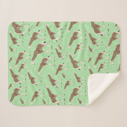 Giraffe Jungle Safari Tier Sherpadecke (Vorderseite (Horizontal))