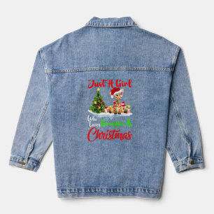 Giraffe Just a Girl, die Giraffen und Weihnachten Jeansjacke