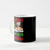 Giraffe Just a Girl, die Giraffen und Weihnachten  Kaffeetasse (Vorderseite Links)