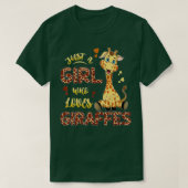 Giraffe Just a Girl Who Lieben Giraffen Geschenke T-Shirt (Design vorne)
