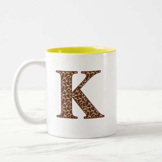 Giraffe K Zweifarbige Tasse (Links)