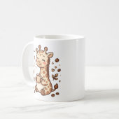 Giraffe Kaffee Kawaii Tasse (Vorderseite Links)