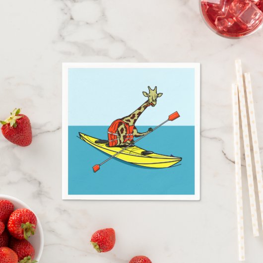 Giraffe Kajak Serviette (Beispiel)