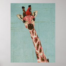GIRAFFE & KARDINAL POSTER