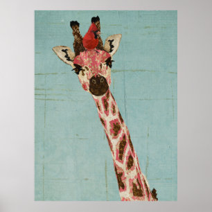 GIRAFFE & KARDINAL POSTER