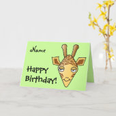 Giraffe Karte (Gelbe Blume)