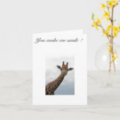 Giraffe Karte (Gelbe Blume)