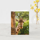 Giraffe Karte (Gelbe Blume)