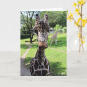 Giraffe Karte (Gelbe Blume)