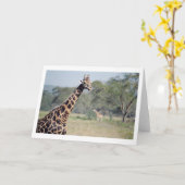 Giraffe Karte (Gelbe Blume)