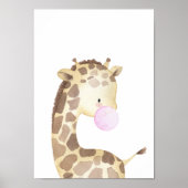 Giraffe Kaugummi Plakat Kids Room Print (Vorne)