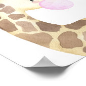 Giraffe Kaugummi Plakat Kids Room Print (Ecke)