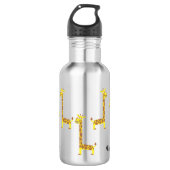 Giraffe Kid Wasser Flasche mit Namen Edelstahlflasche (Vorderseite)