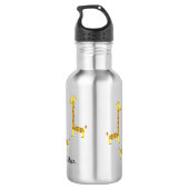 Giraffe Kid Wasser Flasche mit Namen Edelstahlflasche (Rückseite)