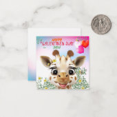 Giraffe Kids Classroom Valentine Cards Mitteilungskarte (Vorderseite/Rückseite Beispiel)