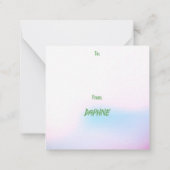 Giraffe Kids Classroom Valentine Cards Mitteilungskarte (Rückseite)