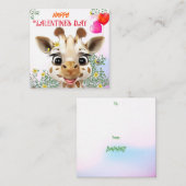 Giraffe Kids Classroom Valentine Cards Mitteilungskarte (Vorne/Hinten)