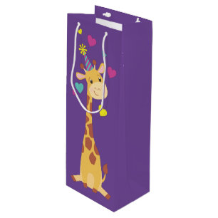 Giraffe Kindergeburtstag Party Niedlich Geschenktüte Für Weinflaschen