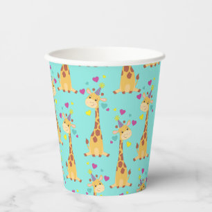 Giraffe Kindergeburtstag Party Niedlich Paper Cups Pappbecher