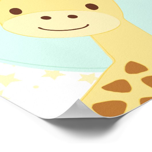 Giraffe Kinderzimmer Poster (Ecke)
