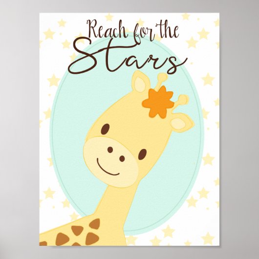 Giraffe Kinderzimmer Poster (Vorne)