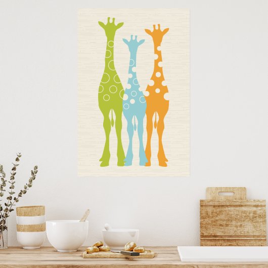 Giraffe Kinderzimmer Print Poster (Küche)