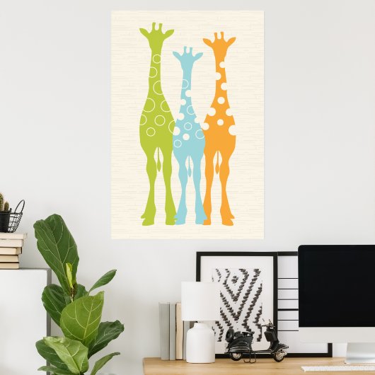 Giraffe Kinderzimmer Print Poster (Heimbüro)